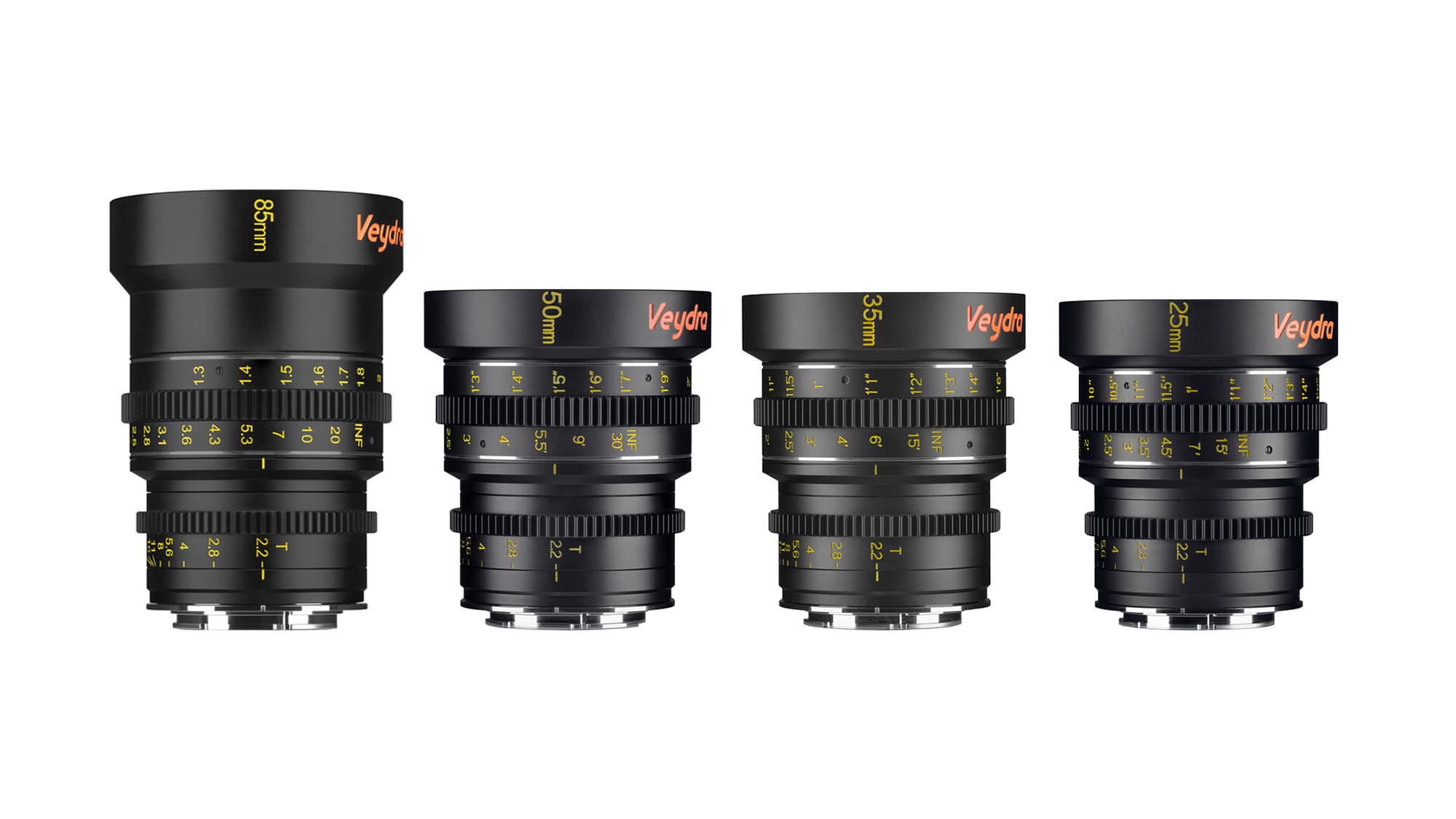 Veydra Mini Prime Lens MFT Mount (micro 4/3) 25mm, 35mm,50mm,85mm